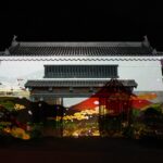 前年度の「岡崎城大手門 プロジェクションマッピング」開催風景