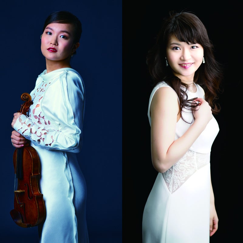 （左）辻 彩奈（ヴァイオリン）©Makoto Kamiya （右）萩原麻未（ピアノ）©Marco Borggreve