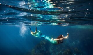 プア―・ナイツ諸島でのマーメイド・ダイビング　©Graeme Murray