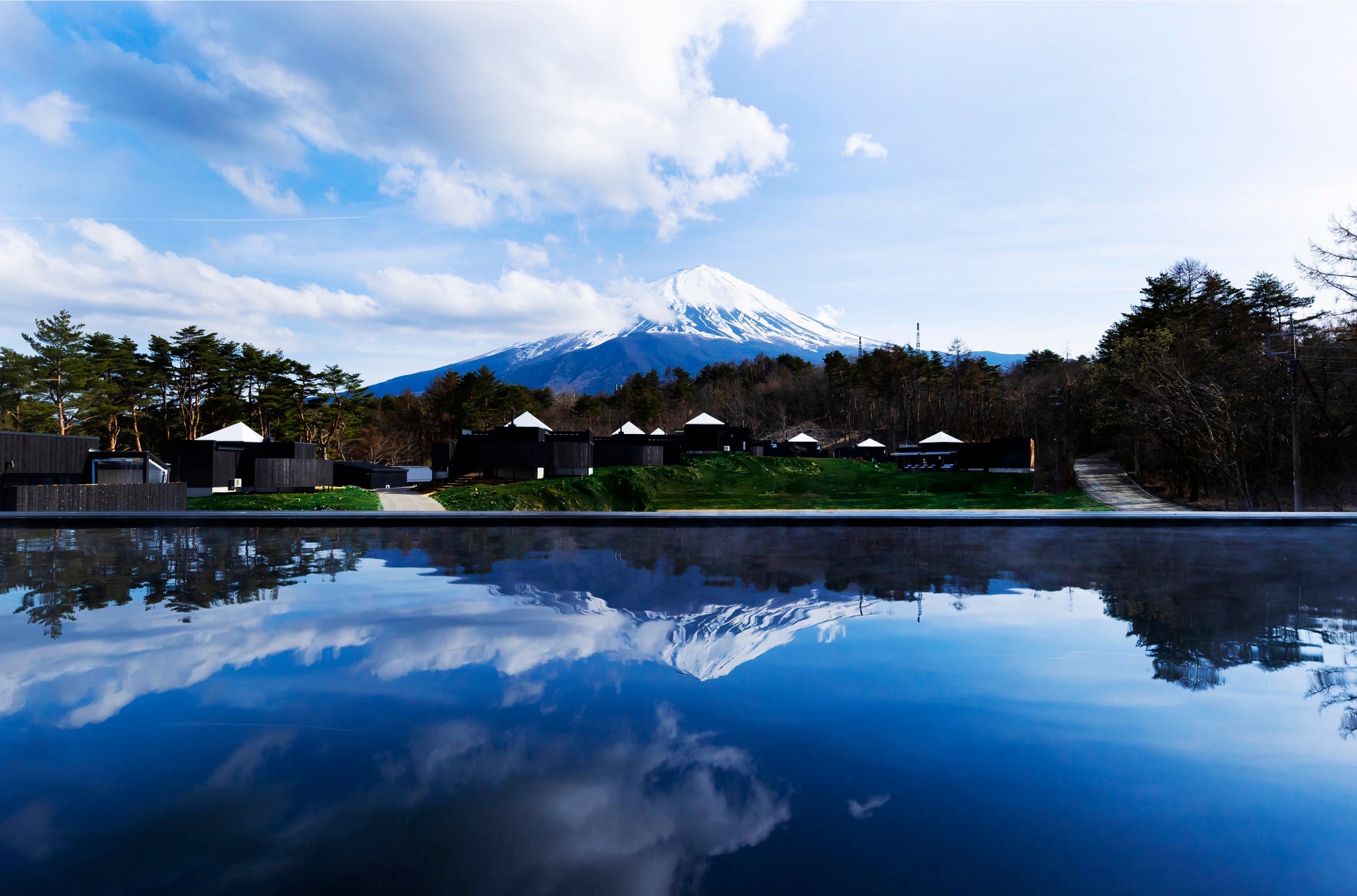 温浴棟からの富士山