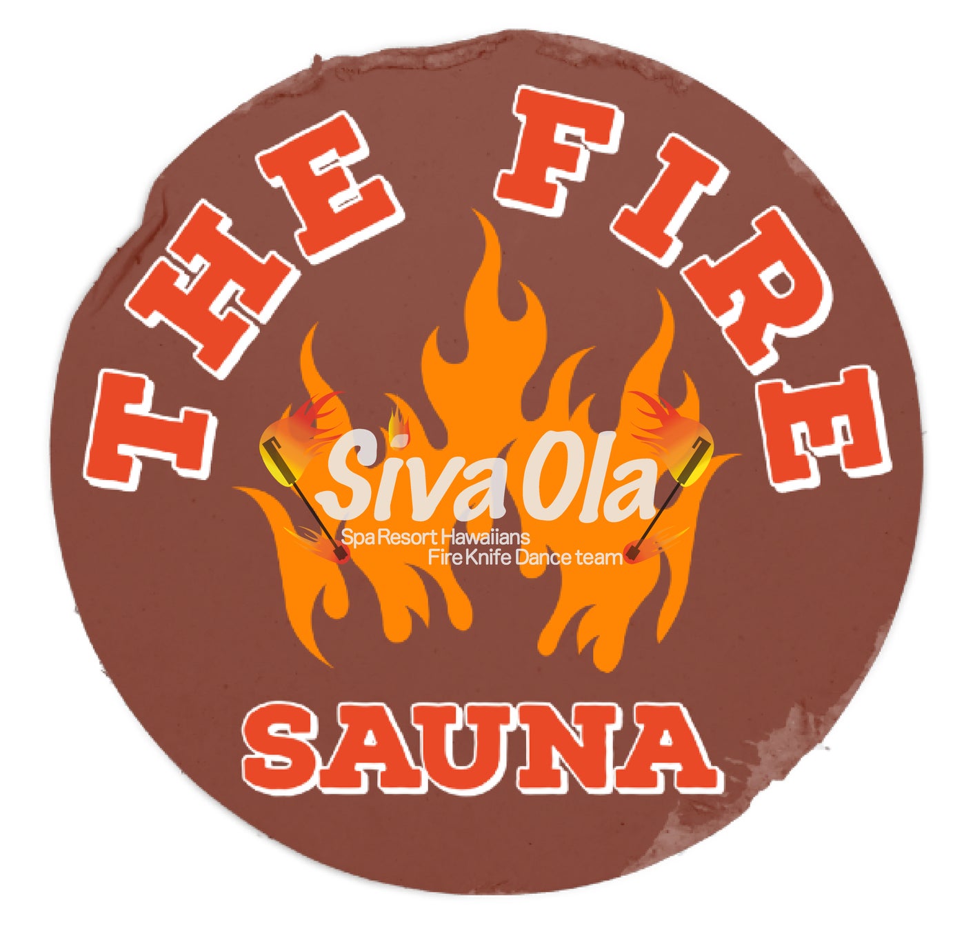 『THE FIRE SAUNA』ロゴ。熱で溶けたようなデザインが特徴。