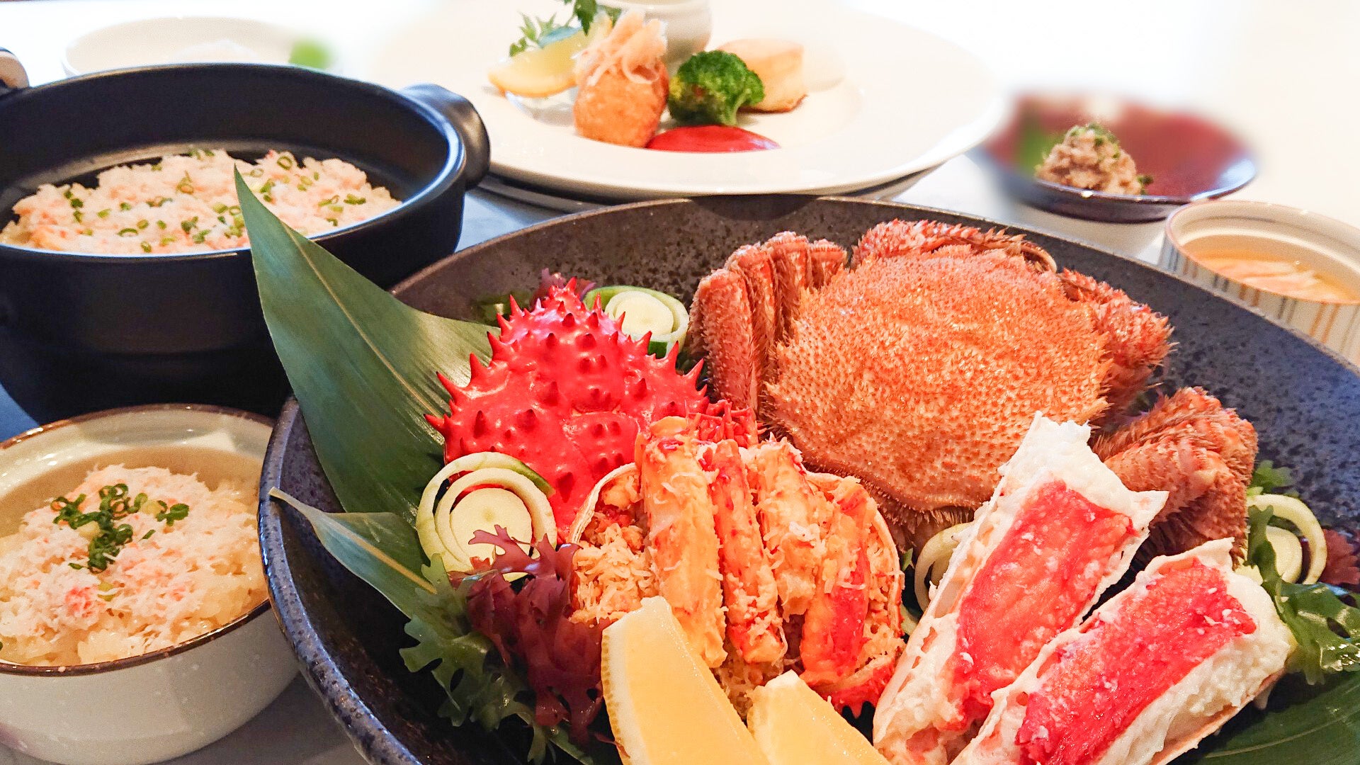 オーセントホテル小樽・夕食「カニ3種食べ比べ特別感謝ディナー」（イメージ）