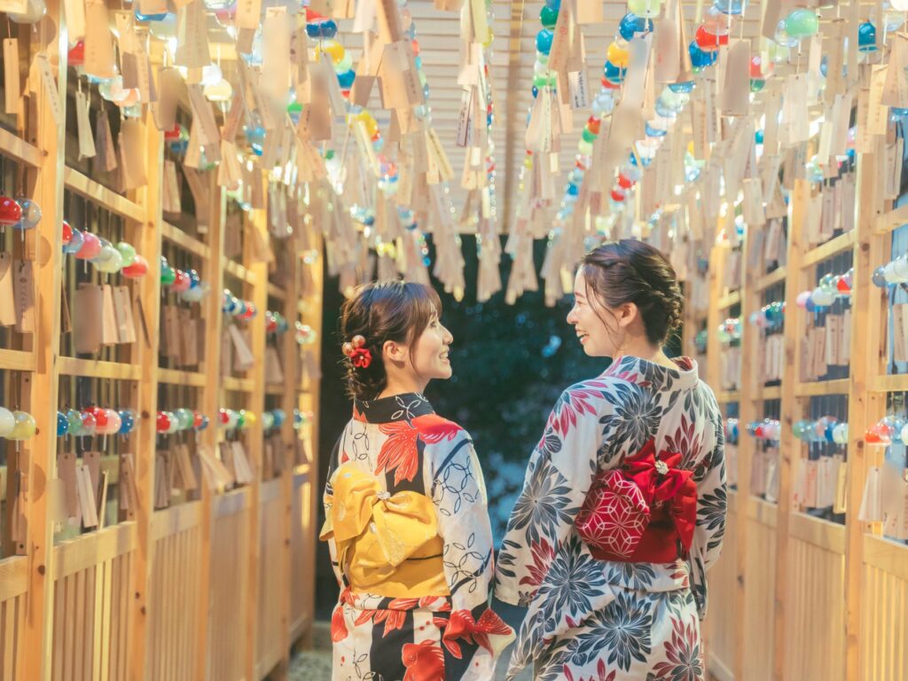 川越氷川神社 縁むすび風鈴を楽しむイメージ