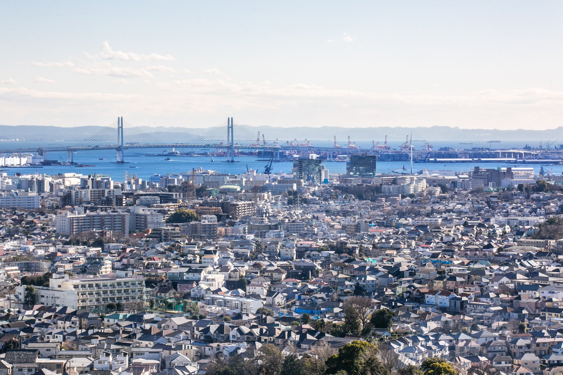 〈晴れた日〉高層階の客室からの絶景イメージ