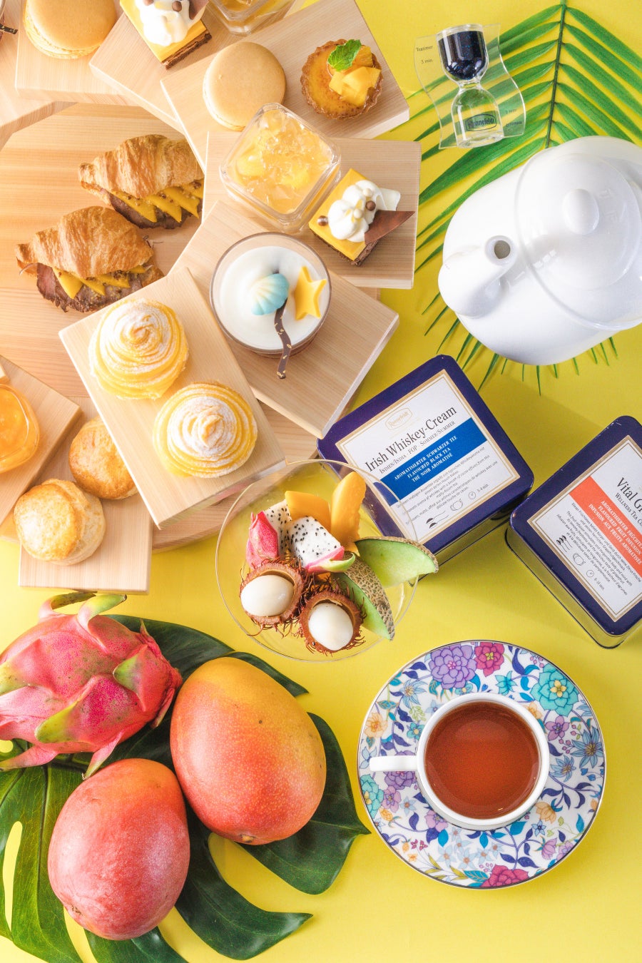 Tropical Afternoon tea featuring Mango