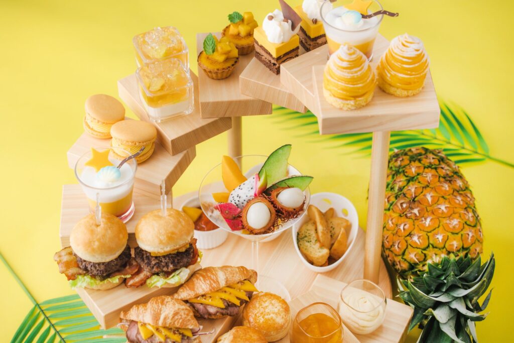 Tropical Afternoon tea featuring Mango