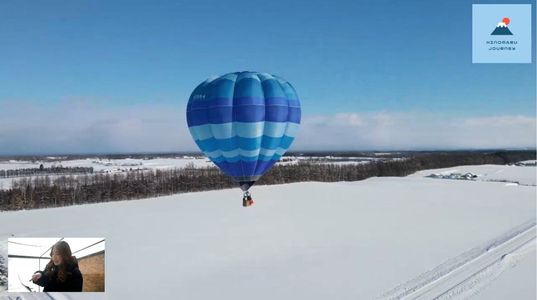 気球から見下ろす、北海道の圧巻の雪景色。