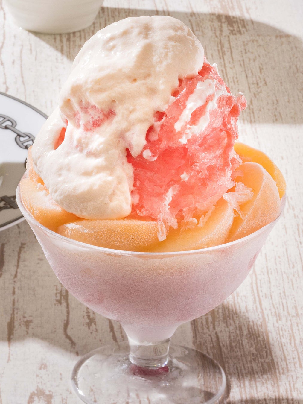 桃のかき氷　イメージ