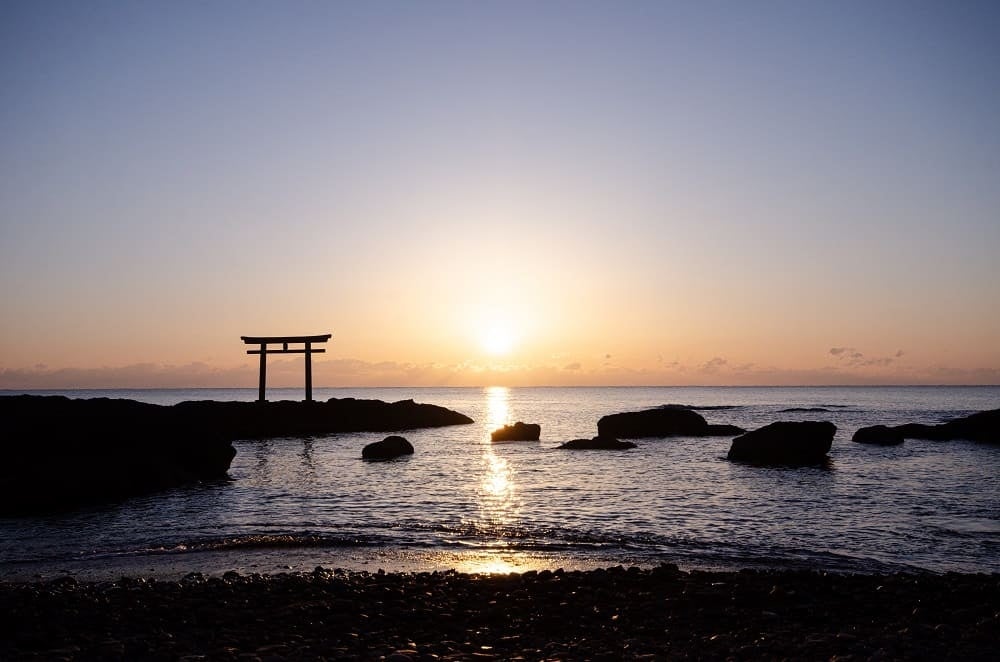 大洗の風景 神磯の鳥居