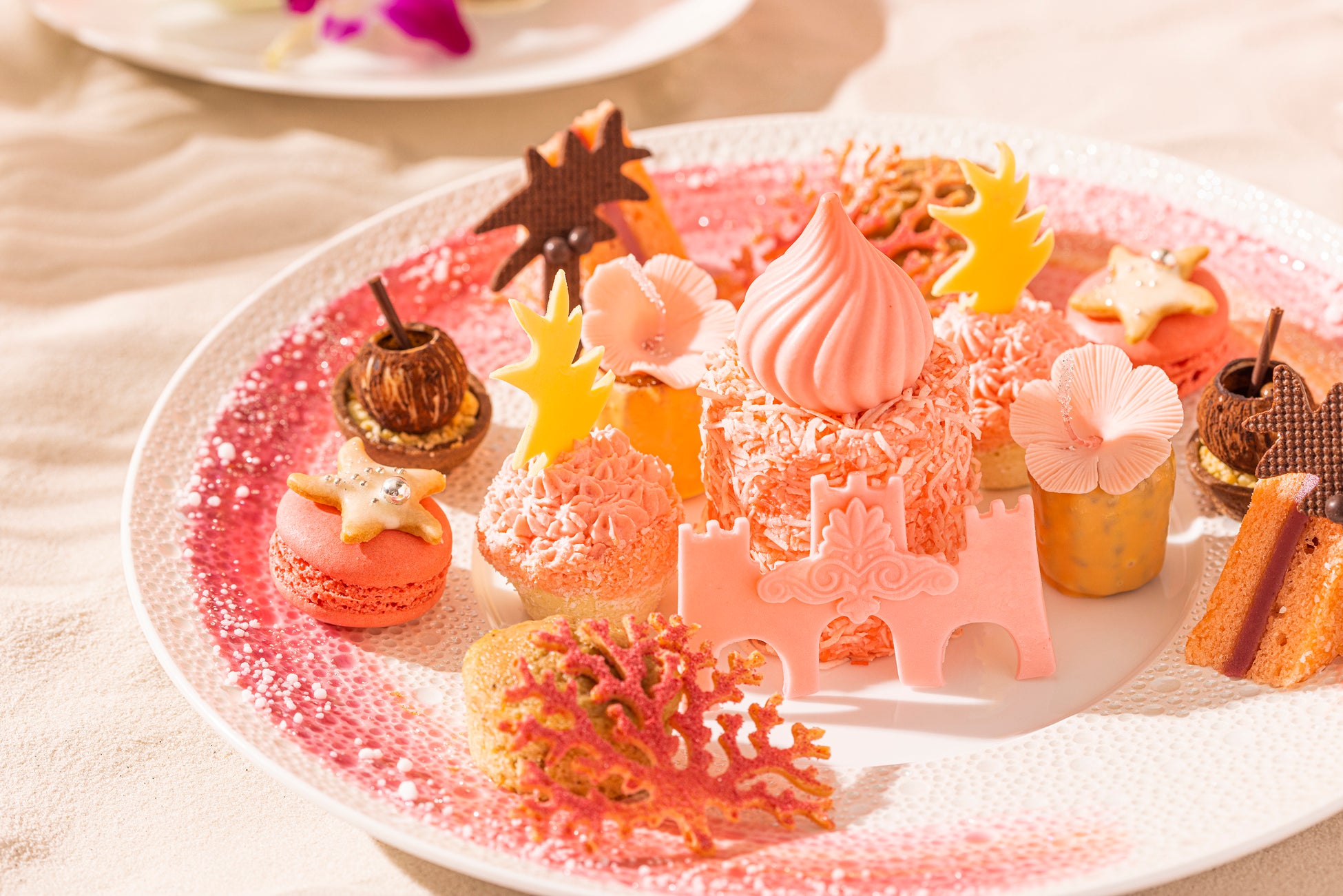 Sunset Pink Palace Afternoon Tea～with Pink Bunny～スイーツプレート イメージ