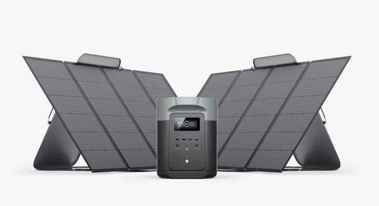 EcoFlow DELTA 2 Max with solar panel