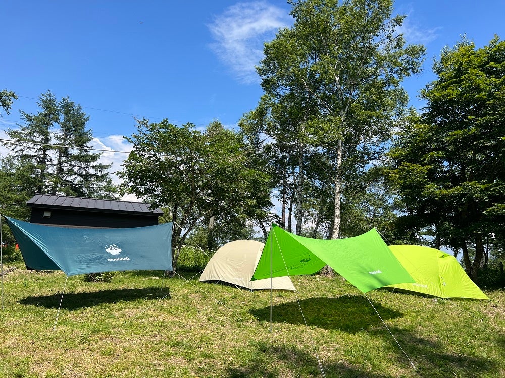 甘利山グリーンロッジに新設されたキャンプサイト