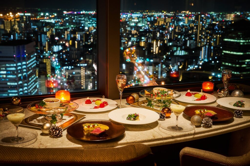 地上約140ｍに広がる東京の夜景とともにお食事を堪能（品川プリンスホテル「DINING & BAR TABLE 9 TOKYO」）