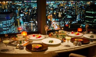 地上約140ｍに広がる東京の夜景とともにお食事を堪能（品川プリンスホテル「DINING & BAR TABLE 9 TOKYO」）