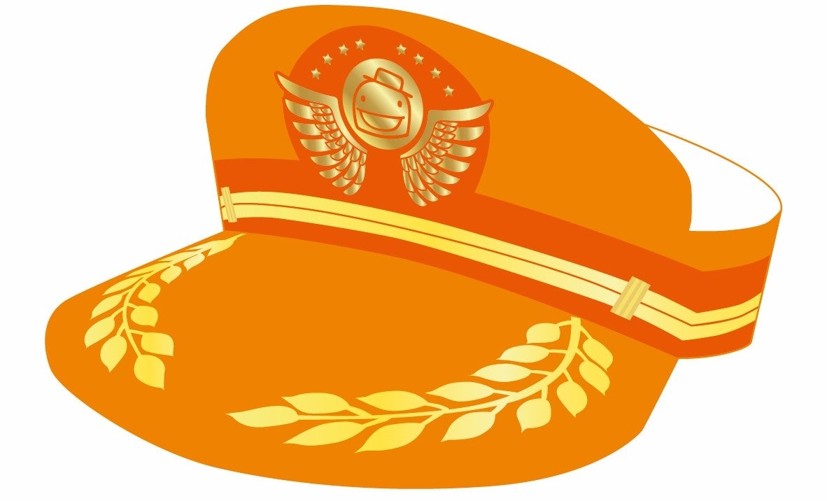 パイロット帽サンバイザー（オレンジ）