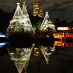 日本庭園『見浜園（みはまえん）』のライトアップイベント「灯ろうまつり」（千葉県立幕張海浜公園）