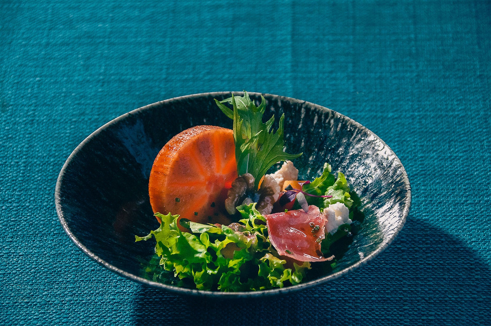 次郎柿のサラダ～バルサミコドレッシング～