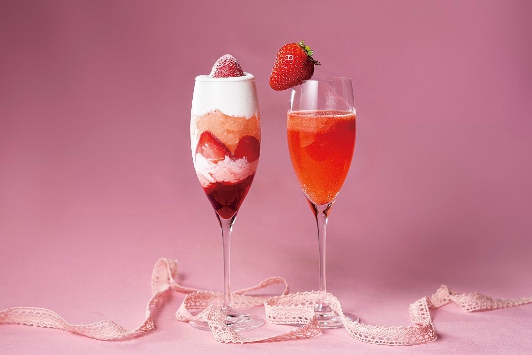 左：「飲める苺のショートケーキ」、右：「フレッシュレオナルド」イメージ