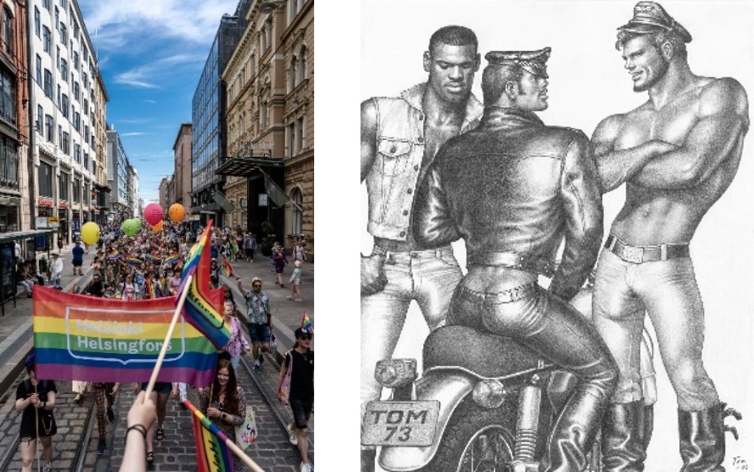 クレジット：（左）Mika Ruusinen、Helsinki Partners（右）On the Bike、Tom of Finland Foundation