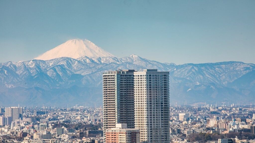高層階のお部屋から富士山を望む（品川プリンスホテル）