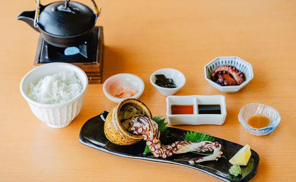 島のたこのタタキ茶飯(全体)