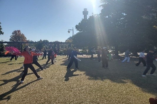 ＊山下公園の太極拳の様子