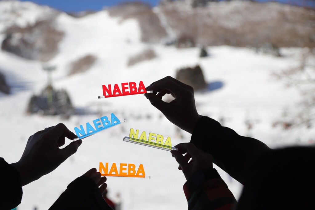 「NAEBA」文字ご当地スタンド 撮影イメージ