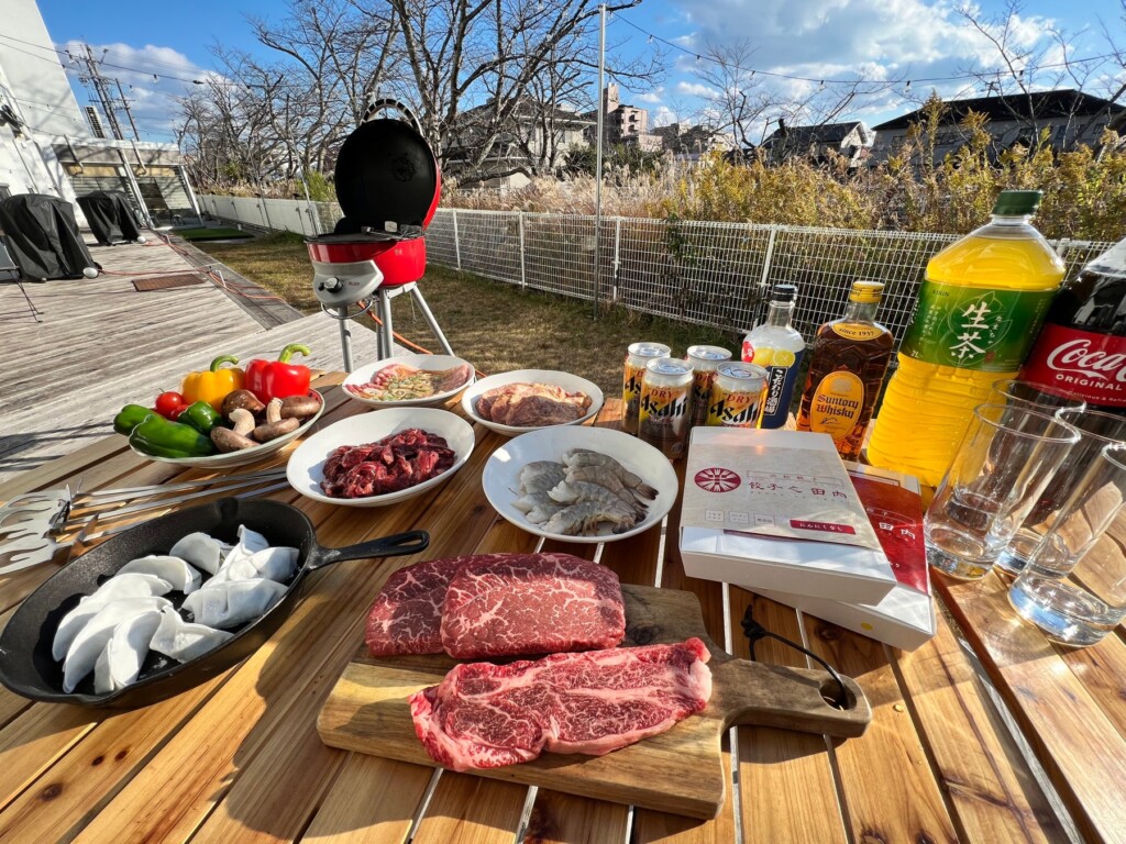 お肉やお野菜、ビールなどもドリンクも！