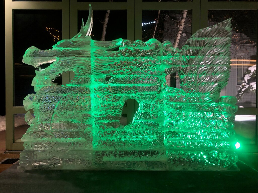 札幌パークホテル制作 「2024年干支 辰～Dragon」氷彫刻