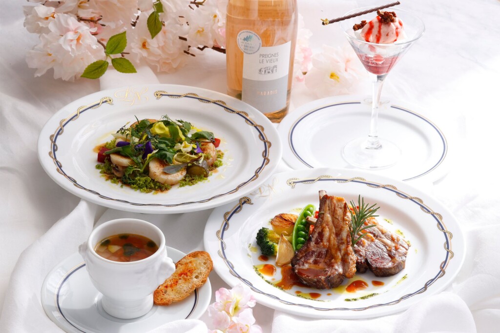 春の会食にふさわしい華やかな本格フランス料理「春のお祝いランチ・ディナー」（画像は「春のお祝いランチ」）