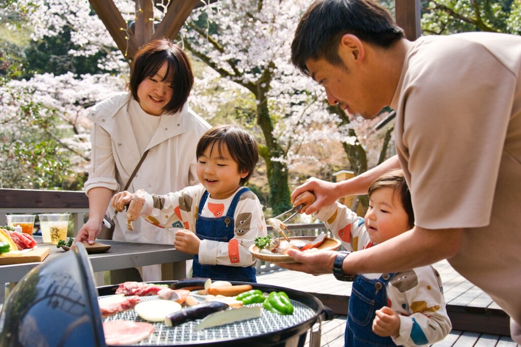 家族で楽しくBBQ