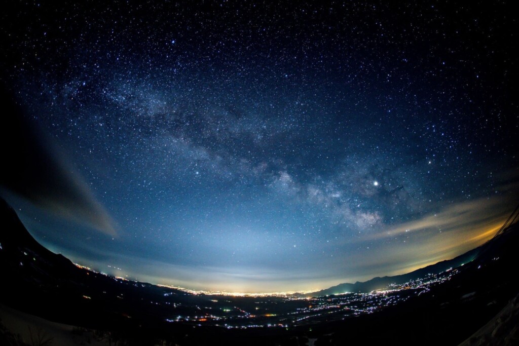 雫石町や近郊の街並みの夜景