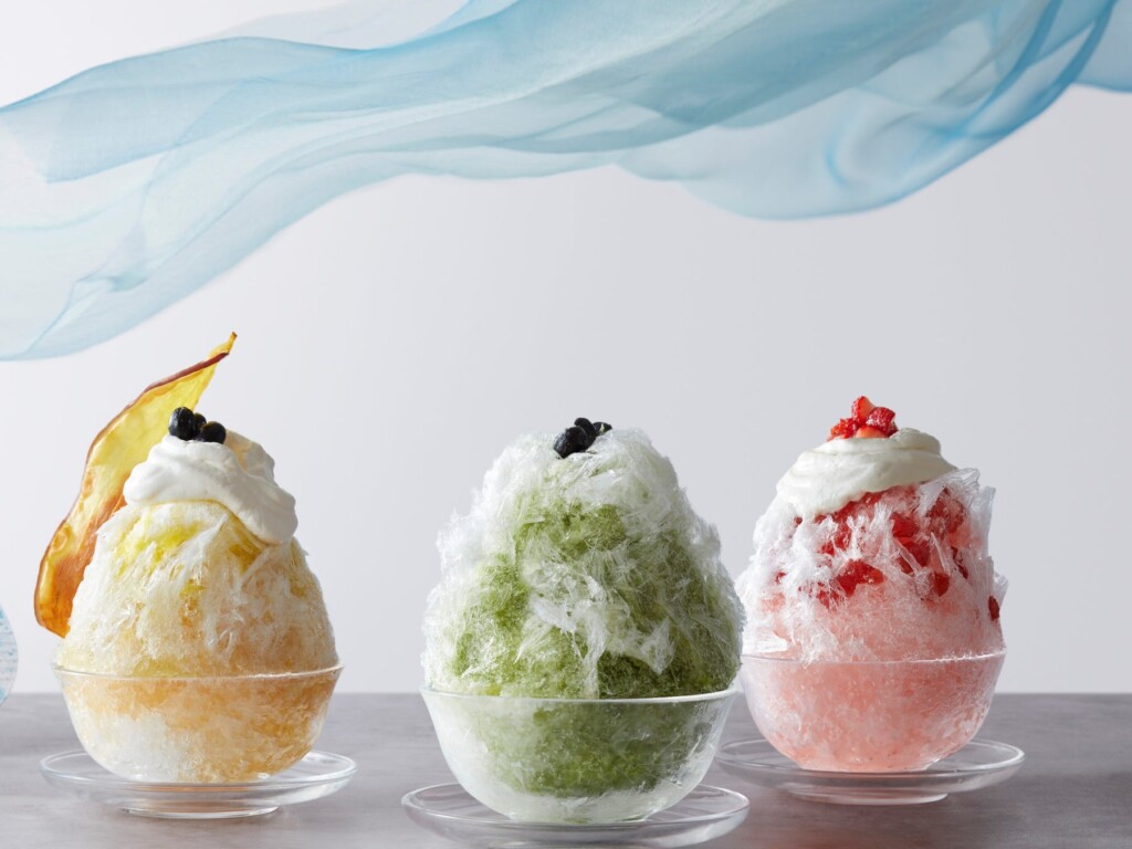 かき氷(さつま芋&ほうじ茶・河越抹茶・いちご)イメージ