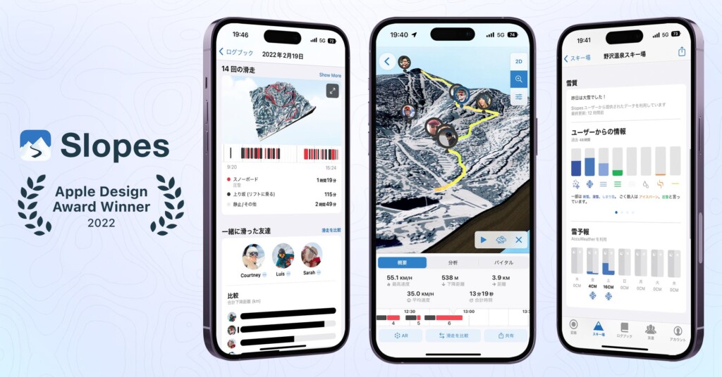 滑走記録アプリ「Slopes」とパートナーシップを締結するスキー場は世界初