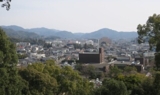 ザビエル公園から京都に似た山口市内を見渡すことが出来る