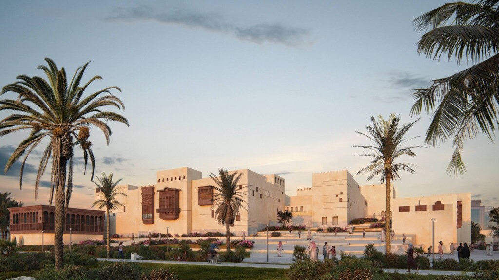 紅海沿岸の都市ジッダに位置するチームラボボーダレス ジッダは、ユネスコ世界文化遺産 ジッダ歴史地区 を見渡すアルバイン・ラグーンのほとりに常設される。©︎ JHD Photography