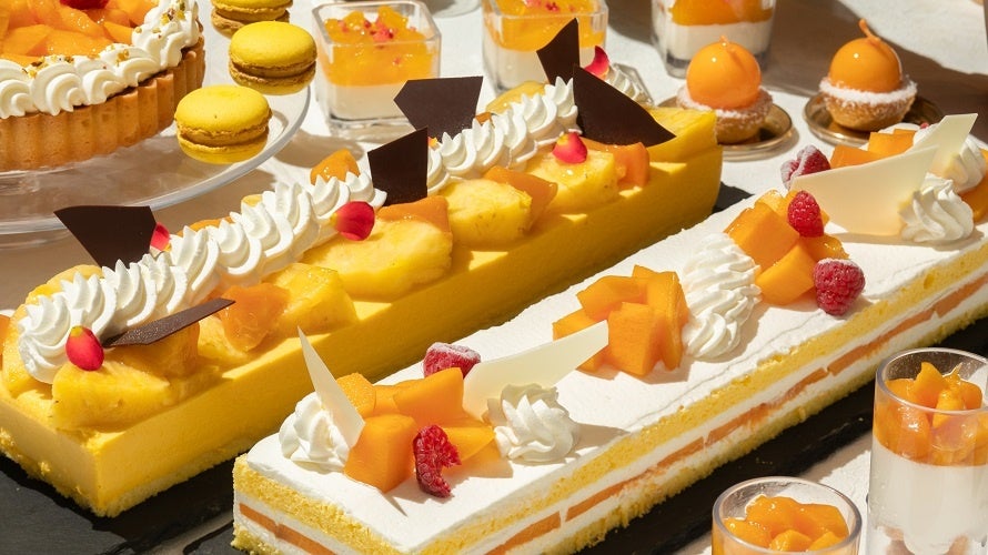 マンゴーを使ったショートケーキ、シフォンケーキ(イメージ)