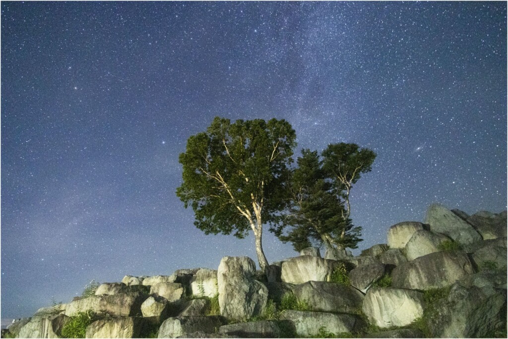 上空に広がる満天の星