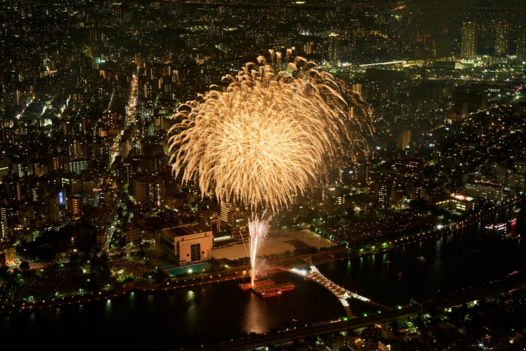 △展望台から見た花火 (昨年の様子) ©TOKYO-SKYTREE