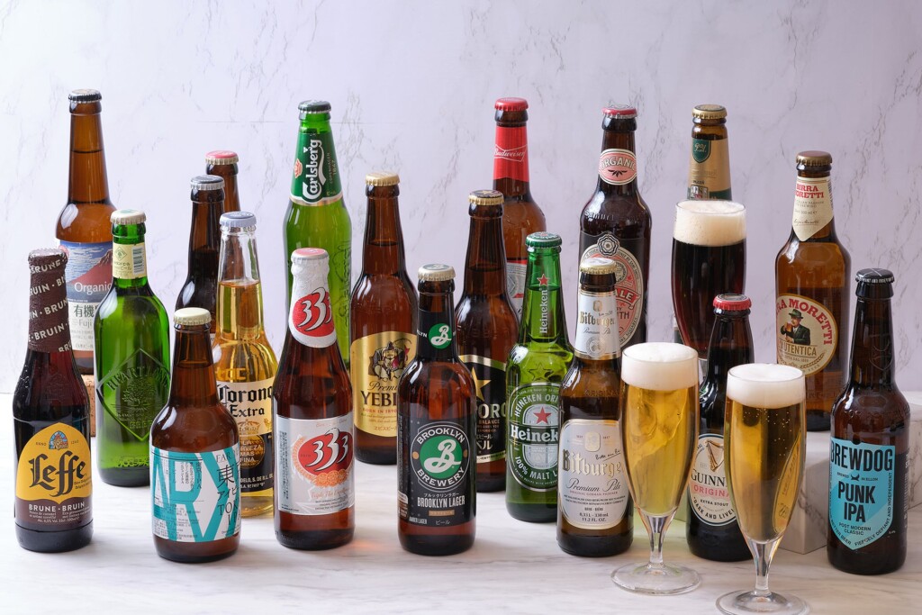 日本のビールを6種類を含む世界のビールが20種類楽しめる