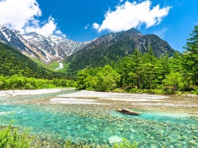 上高地を流れる清流　梓川