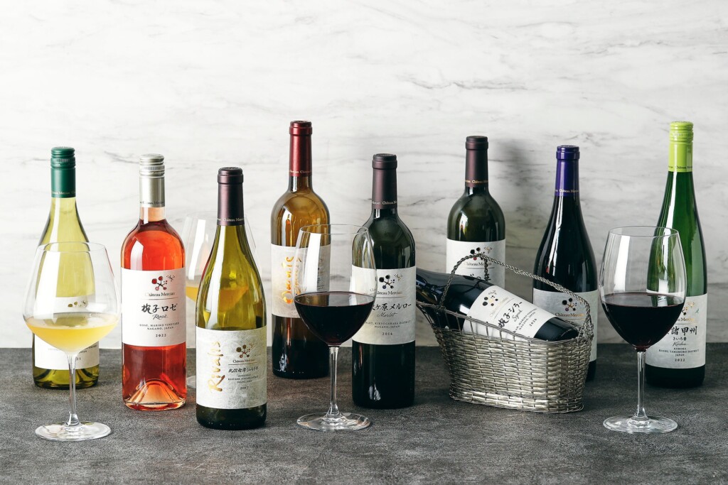 国内外のワインコンクールで多くのワインが受賞しているシャトー・メルシャンから9種のワインをグラス1杯から楽しめる