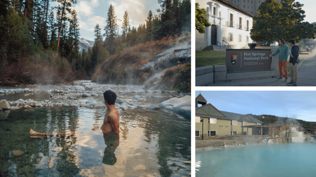 (1) Pagosa Springs, Colorado (2) Hot Spring in the U.S. (3) Hot Springs National Park 写真提供：©VisittheUSA.com