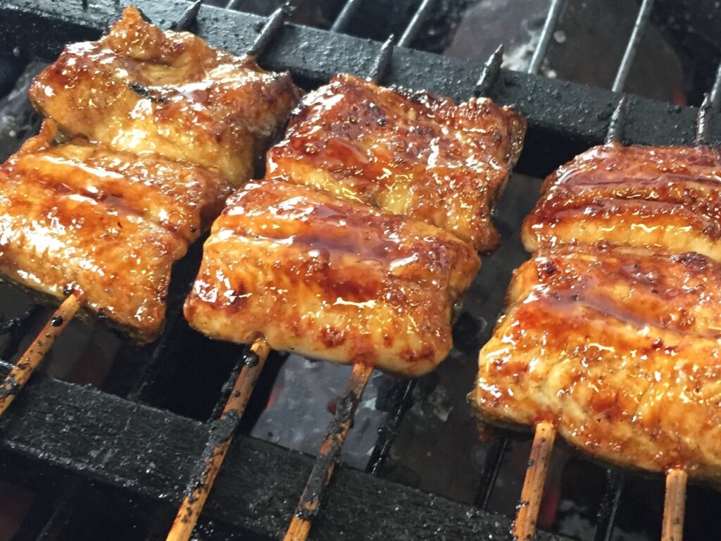 プレゼントのうなぎ串焼き