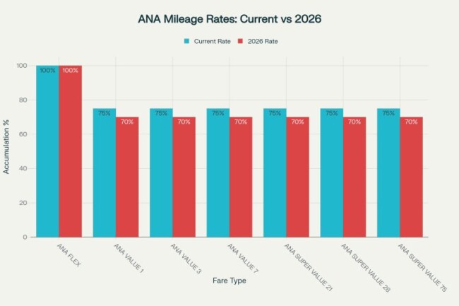 ANA「フレックス」と「バリュー」のマイル積算率の違い