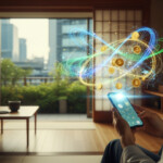 JALふるさと納税、ニッコーの日にマイル5倍のキャンペーンを表現した写真。スマホを持つ人と都市の背景が描かれています。