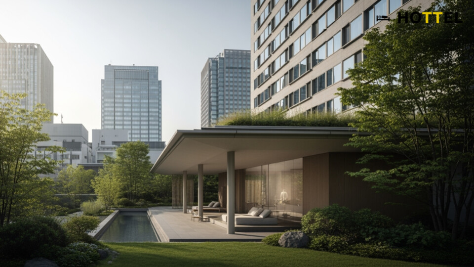 JWマリオット・ホテル東京が高輪に開業へ。東京の都市景観と静寂を織り交ぜた安らぎのシーンを表現したアイキャッチ画像。