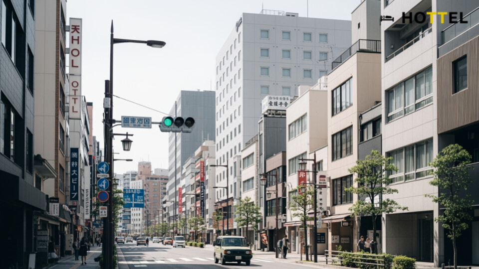 マリオット「シティエクスプレス」大阪に2軒オープンへ。大阪市西成区の都市風景を背景に、ホテルの新しい魅力を表現したシーン。