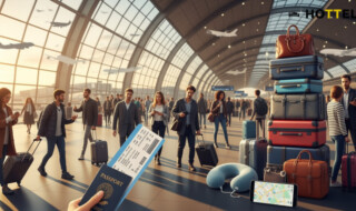 ターキッシュ エアラインズ「6大陸制覇で100万マイル」キャンペーンを象徴する空港の賑わいを捉えた画像。旅行の楽しさを表現。